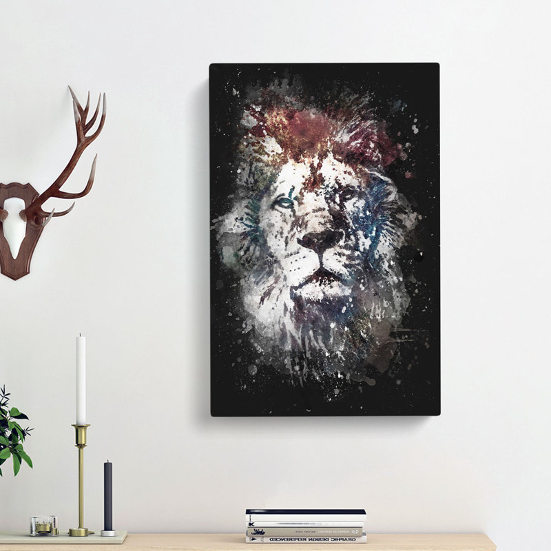 Lion Abstract - Wrapped Canvas, 76cm H x 50cm W x 3cm D