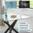 36'' Square Tempered Glass Dining Table with Modern Black Metal Legs, Seats 2-4-317437597