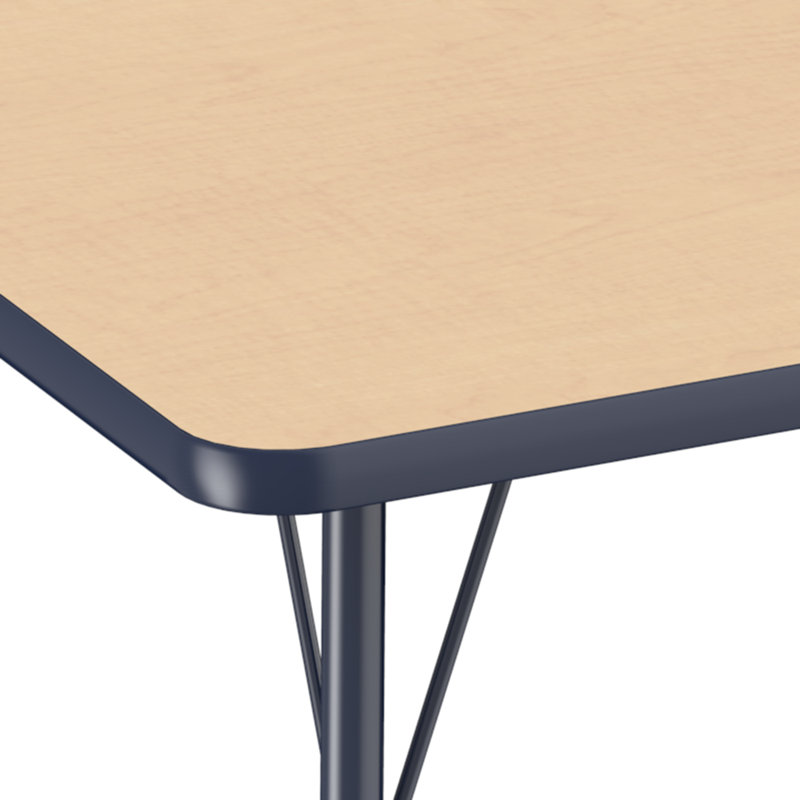 Laminate Adjustable Rectangle 6 Students Activity Table, 60" x 30", Navy