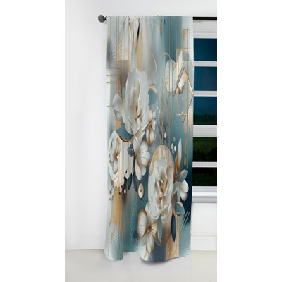 Hawking - Rideau floral - Rideau occultant floral - 1 panneau