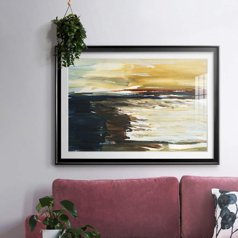 Slauson Ridge, cadre encadré, biseauté et verre, H 27 po x l 39 po x P 1,5 po, Noir