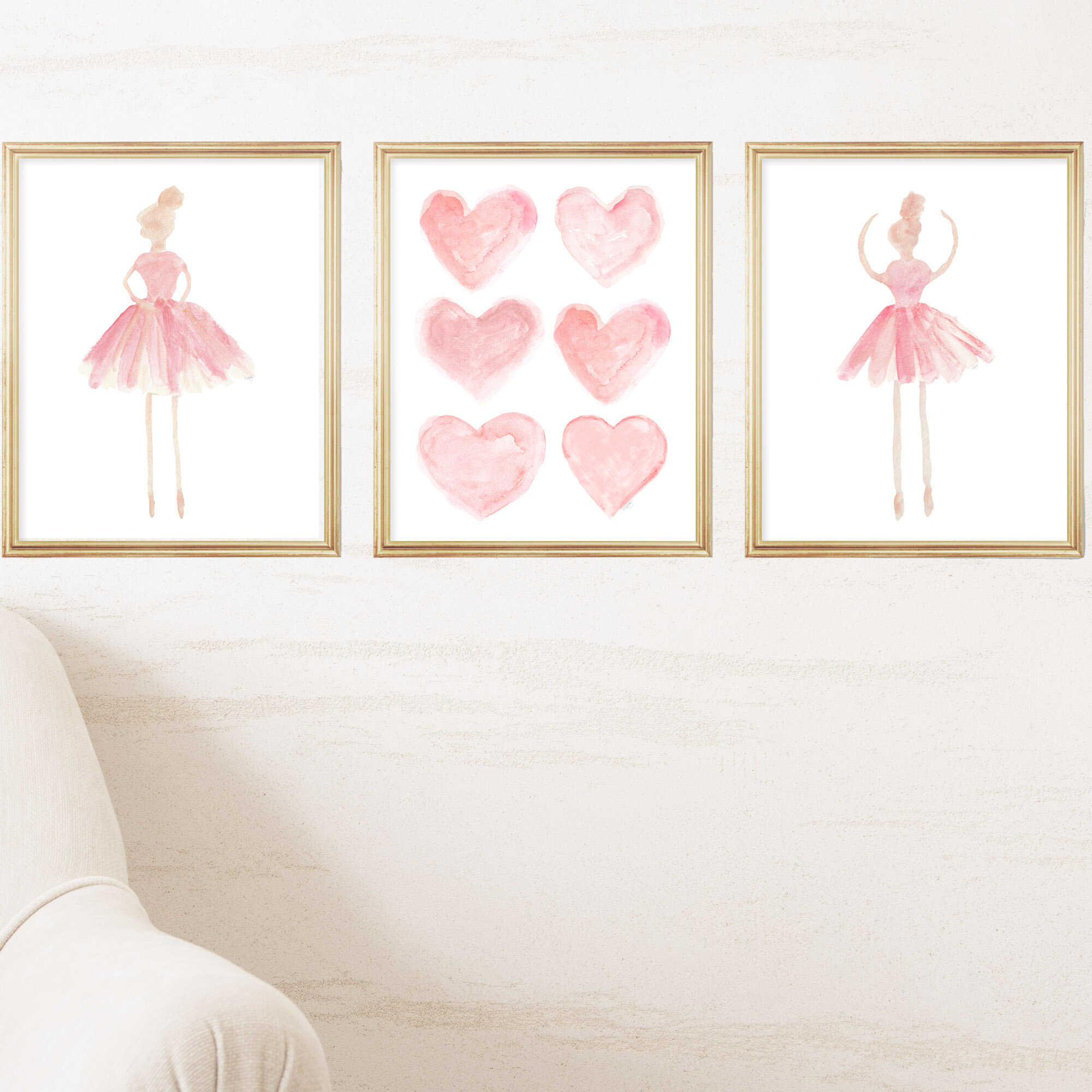 Ballerina Wall Art, Teen Girl Room Decor, Ballet Shoes, Girls Wall