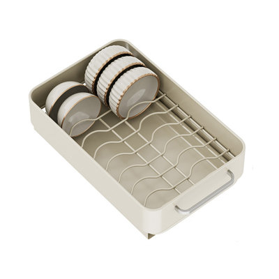 Carbon Steel Kitchen Rack Cabinet ,Built-In Slide Dish Storage Rack