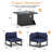 Gillet 7-Piece 6-Person Outdoor Patio All-Aluminum Sectional Conversation Set with 60,000 BTU Fire Pit Table and 4" High-Resilience Foam Cushions-36699333