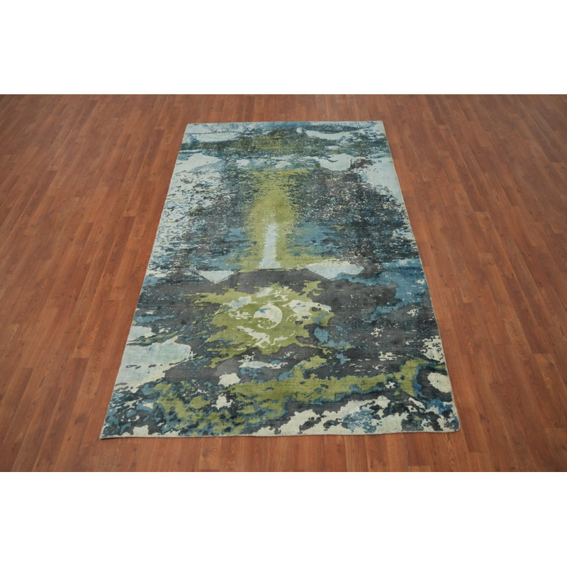 Tapis à motif abstrait et naturel 5 x 8