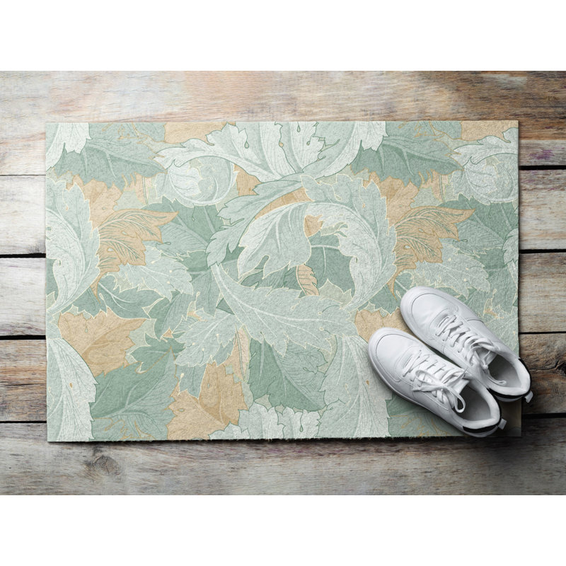 Non-Slip Floral Outdoor Doormat