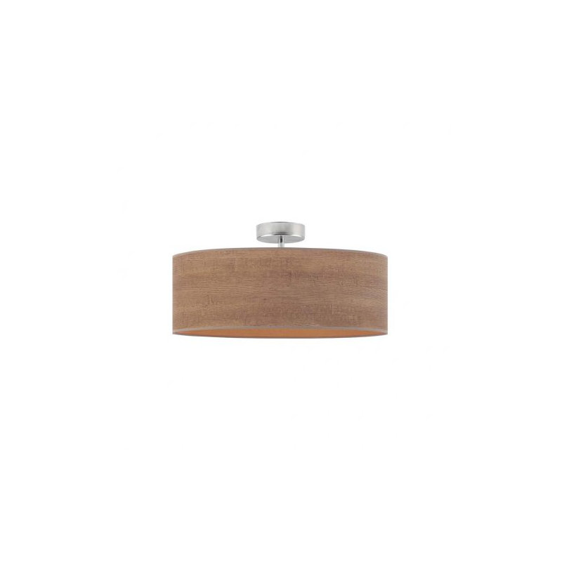 Bisono-Miro Fabric Semi Flush Mount, Silver, Oak