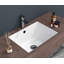 Lavabo de salle de bain rectangulaire encastré en céramique blanc avec trop-plein - 21 po x 14 po | Idée de cadeau