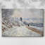 «The Road to Vetheuil», effet de neige, toile tendue de 1970-2013056454