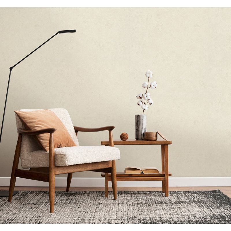 Terra Collection Plaster Effect Wallpaper Roll, Silver