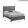 Grand lit spacieux en bois gris confortable et confortable