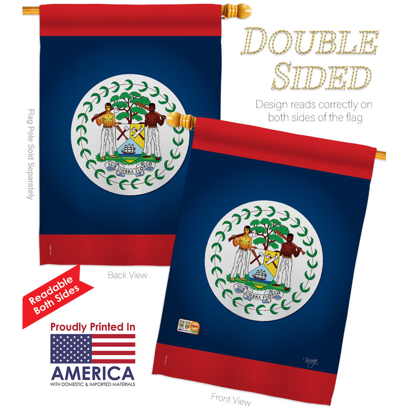 « belize flags of the world », impression en polyester de 2 côtés 40 x 28 po ensemble de drapeau