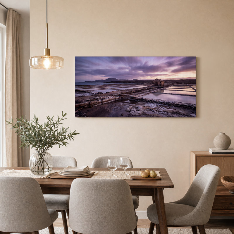 Art mural sur toile, "Salt Pans", L 32 po x H 16 po