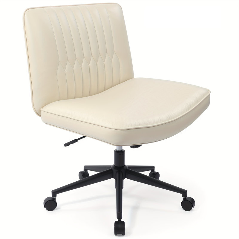 Fauteuil de bureau pivotant en cuir retravaillé Criss-Cross Legless