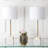Led Table Lamps Set Of 2 - 30" Marble/Crystal Bedside Desk Lamps For Bedroom
