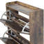 Armoire de rangement pour chaussures avec 2 tiroirs rabattables, organisateur autoportant