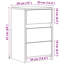 38cm W Manufactured Wood Bedside Table