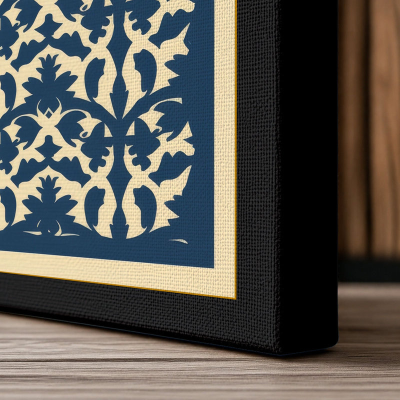 Lattice Geometric - Wrapped Canvas, Black Border, 30x20 - 76.2 x 50.8 cm