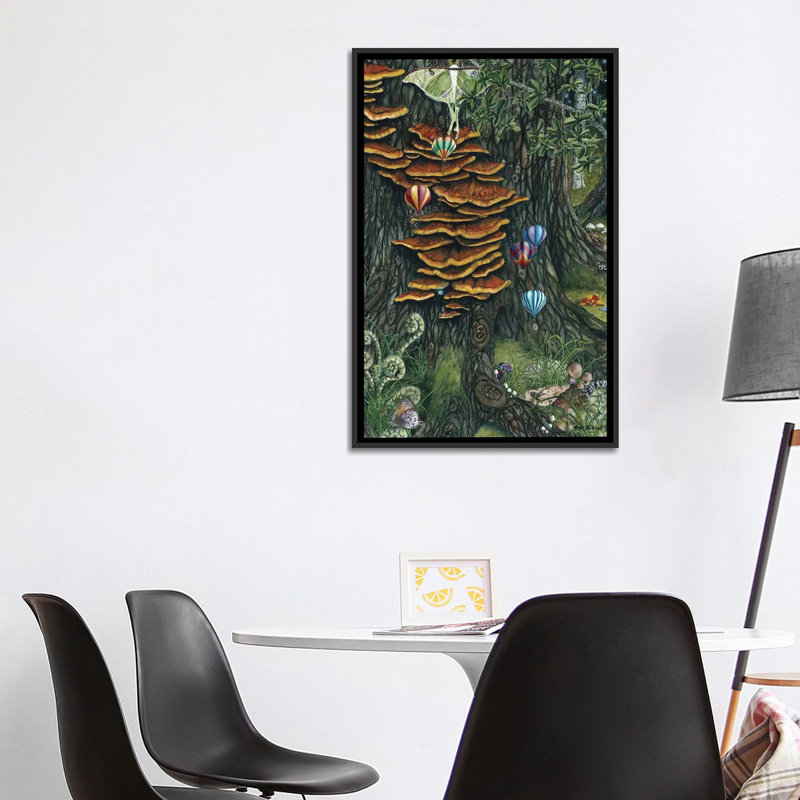 Courses de ballons par Maggie Vandewalle-reproduction d’art, H 40 po x l 26 po x P 1,5 po, Toile avec cadre noir