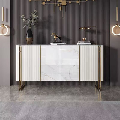 Italian-style stone panel storage cabinet