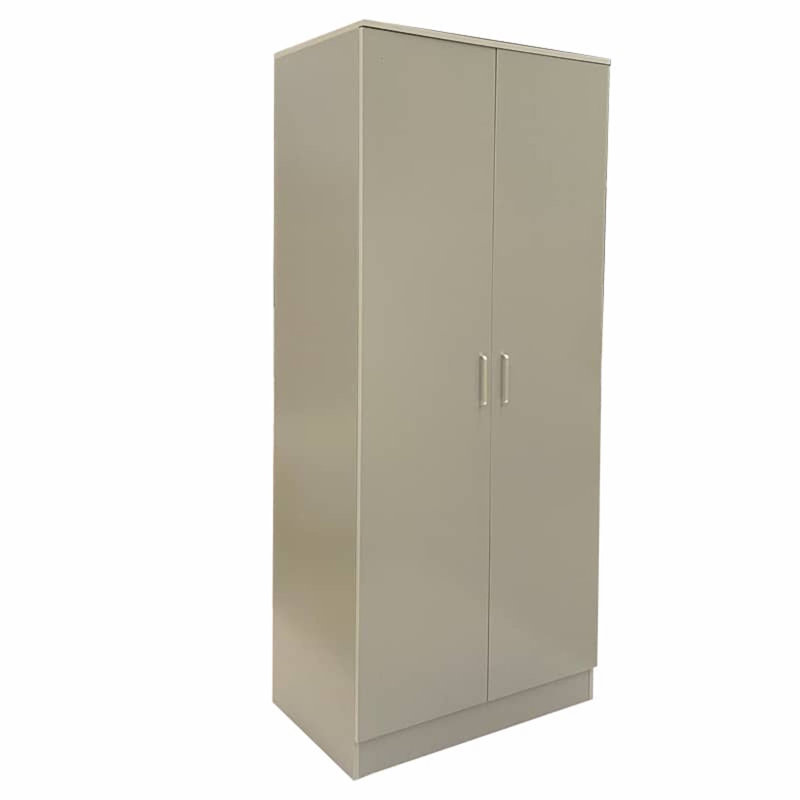 Laflipe 2 Door Manufactured Wood Wardrobe, Light Grey