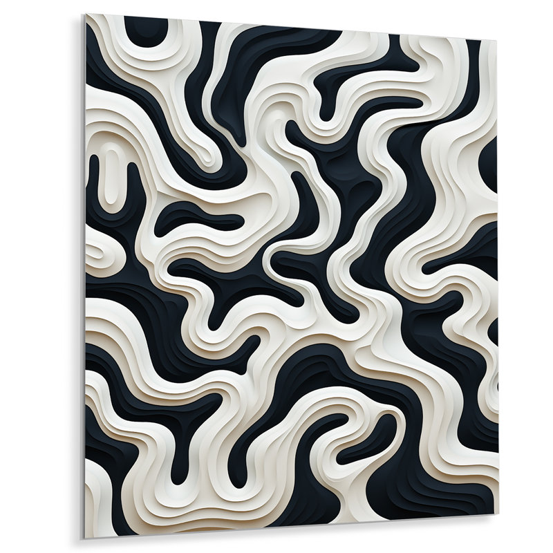 - Art mural abstrait en métal, H 20 po x l 12 po x P 1 po