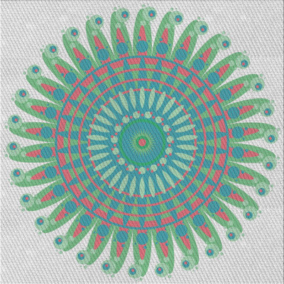 Laine tissée à la main et polyester gris/vert Tapis décoratif