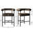 24" Modern Velvet Counter Stool with Arms (Set of 3)-901989848
