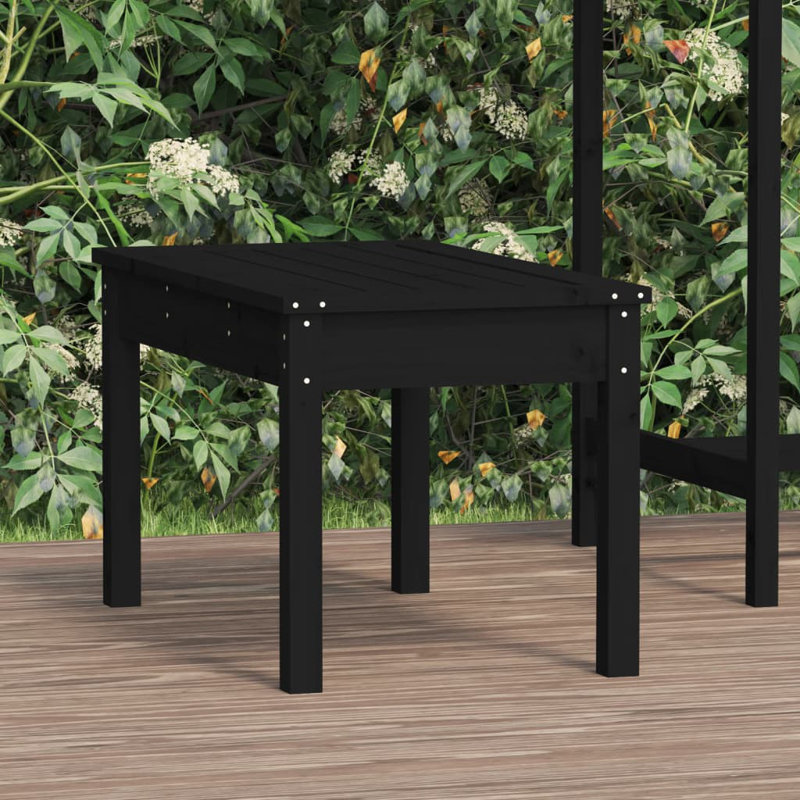 Laportia Wooden Picnic Bench, 45cm H x 80cm W x 44cm D, Grey