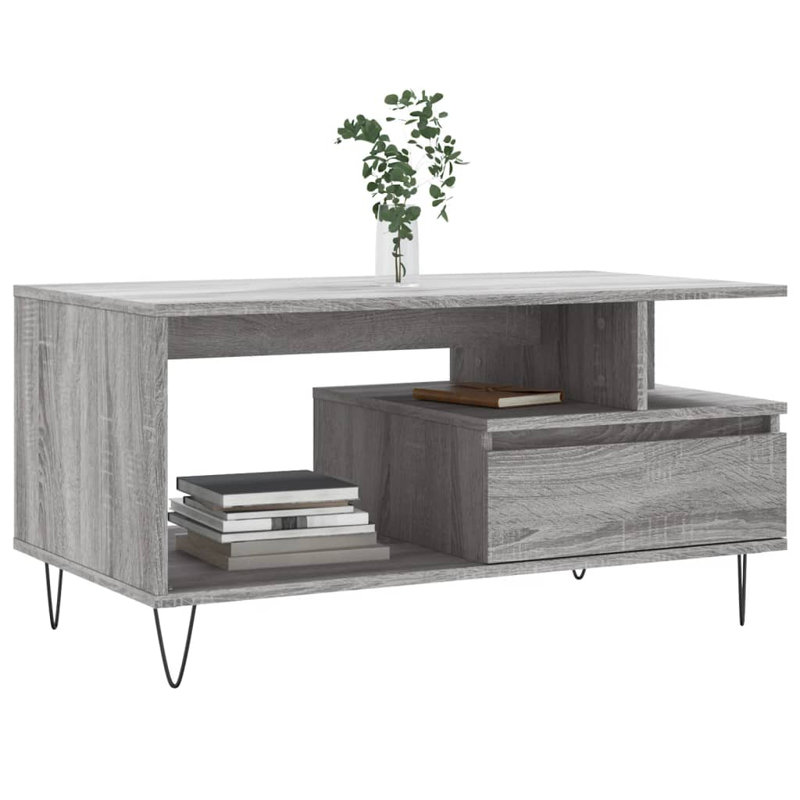 Coffee Table with Storage, Grey Sonoma