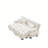 Cloud Couch Sleeper Sofa For Living Room, Chenille 2 Seater Sofa With 2 Lumbar Pillows And 2 Throw Pillows , Upholstered Wide Arm Sofa With 2 Ottomans,Chenille-126593091