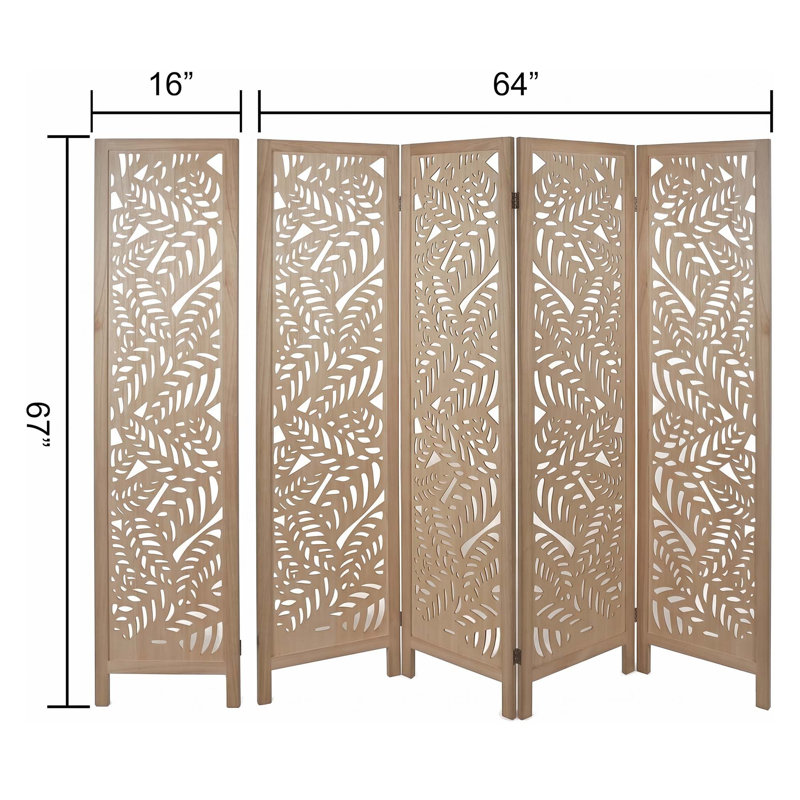 Paravents pliables en bois sculpté