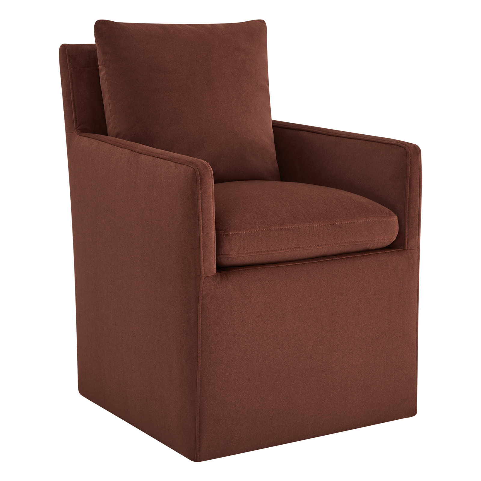 Alayaa Dining Armchair, Brick Polyester
