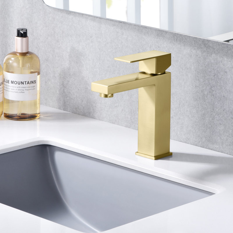 Robinet de salle de bain monotrou Sumerain, Or brossé