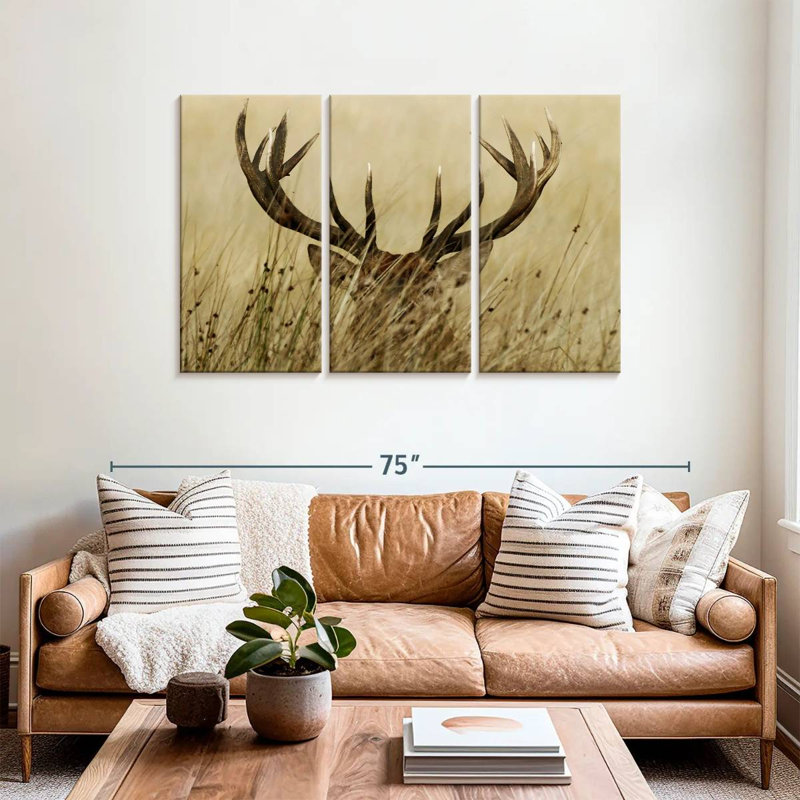 Hiding Stag, 36" H x 57" W