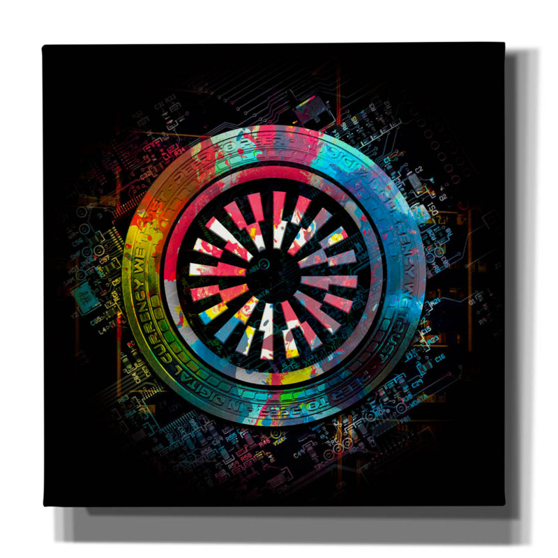 Art mural sur toile Mantle Crypto Power, H 12 po x l 12 po x P 0,75 po
