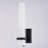 Vilo 1-Light 4.25 In. Wide Matte Black Bathroom Vanity Lighting Fixture, Clear And White Frosted Opal Double Glass Shade, Dimmable, LED Compatible, Wall Mount Steel Sconce-905394201