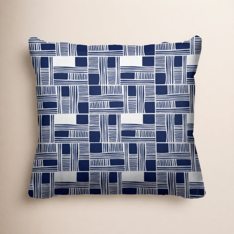 Housse et insert de coussin intérieur / extérieur Kapri, 15 po x 15 po, Bleu, Carré
