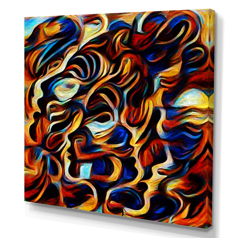 «Abstract Face Pattern Art II», reproduction sur toile encadrée, H 16 po x l 16 po x P 1 po, Toile tendue