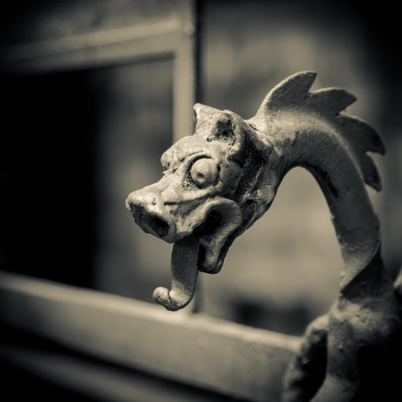 Iron Dragon Head by Tommasot, 30'' H x 30'' W