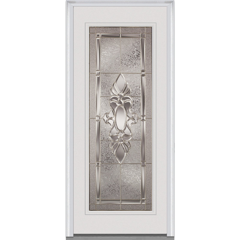 Porte d'entrée pré-montée Heirloom Master, Gauche / Vers l'intérieur, 80 po x 36 po, Blanc brillant