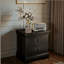 Table de chevet classique en bois noir-1868698894