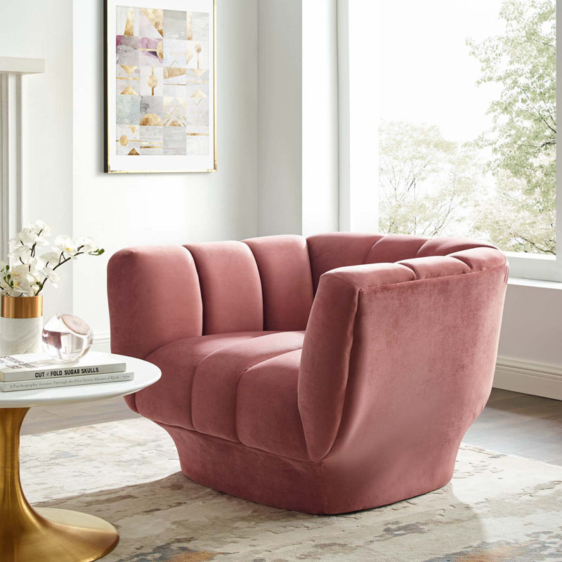 Fauteuil Modway, Vieux rose