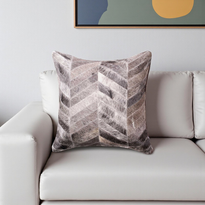 Coussin Chevron, Gris, Polyfill