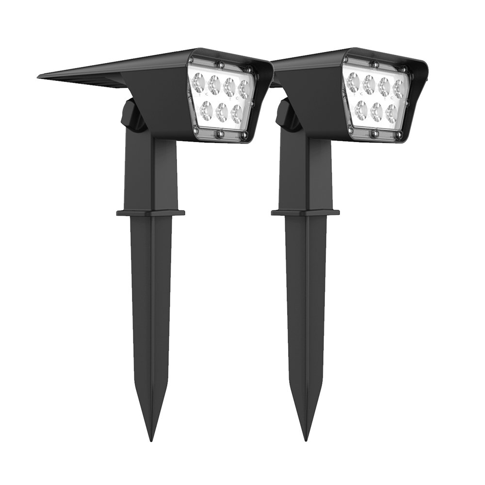 JESLED Black Low Voltage Solar Powered Integrated LED Spot Light & Reviews