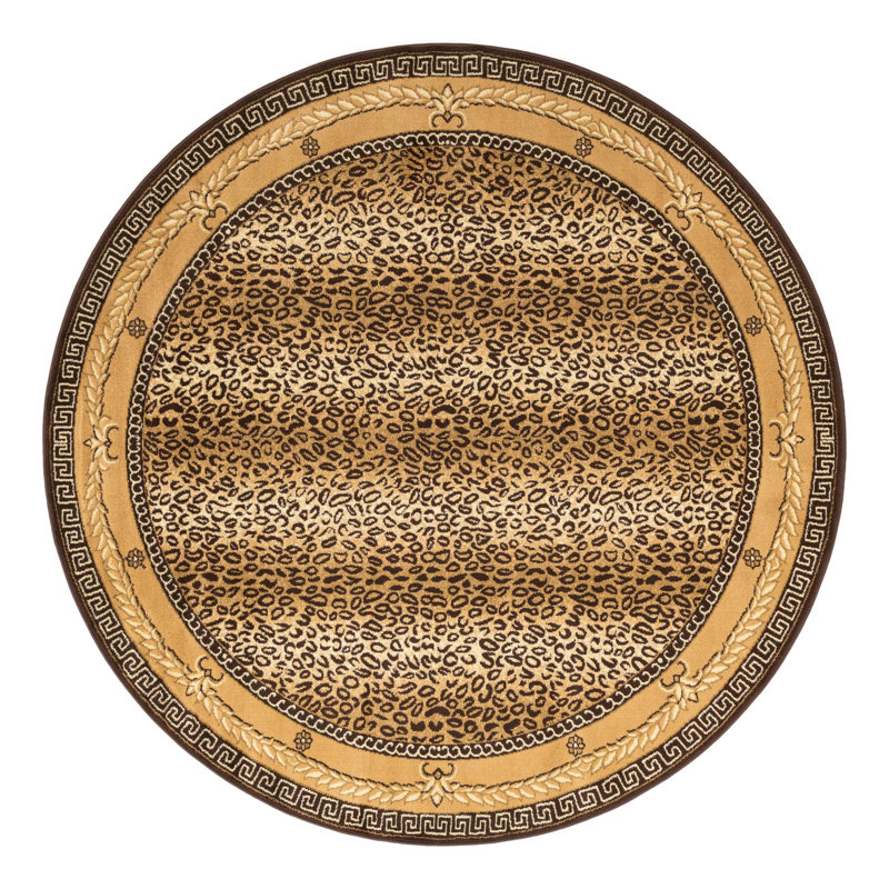 Animal Print Indoor Rug, Round 7'10"