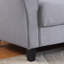 Moderne 3 lin, gris-bleu, effet d'éclairage confortable, mobilier de salon, lin gris-bleu, confortable, qualité