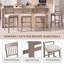 Upholstered Counter Stool with Solid Wood Frame-1250565943