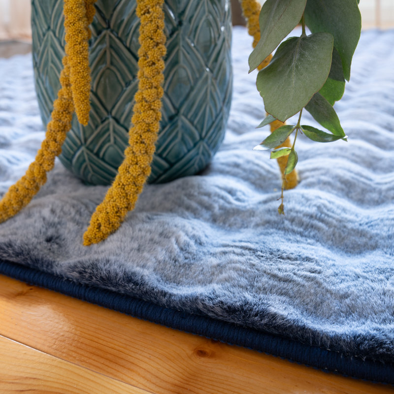 Montaz Hand Tufted Dhurrie Area Rug, Blue, Rectangular 200 x 290cm