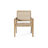 Outdoor Wicker And Acacia Wood Club Chairs, Set Of 2, Light Multibrown And Light Brown, 34'' H X 25'' W X 27.25'' D